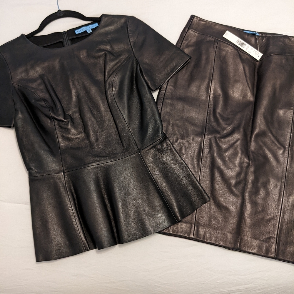 Antonio Melani leather 2 piece set